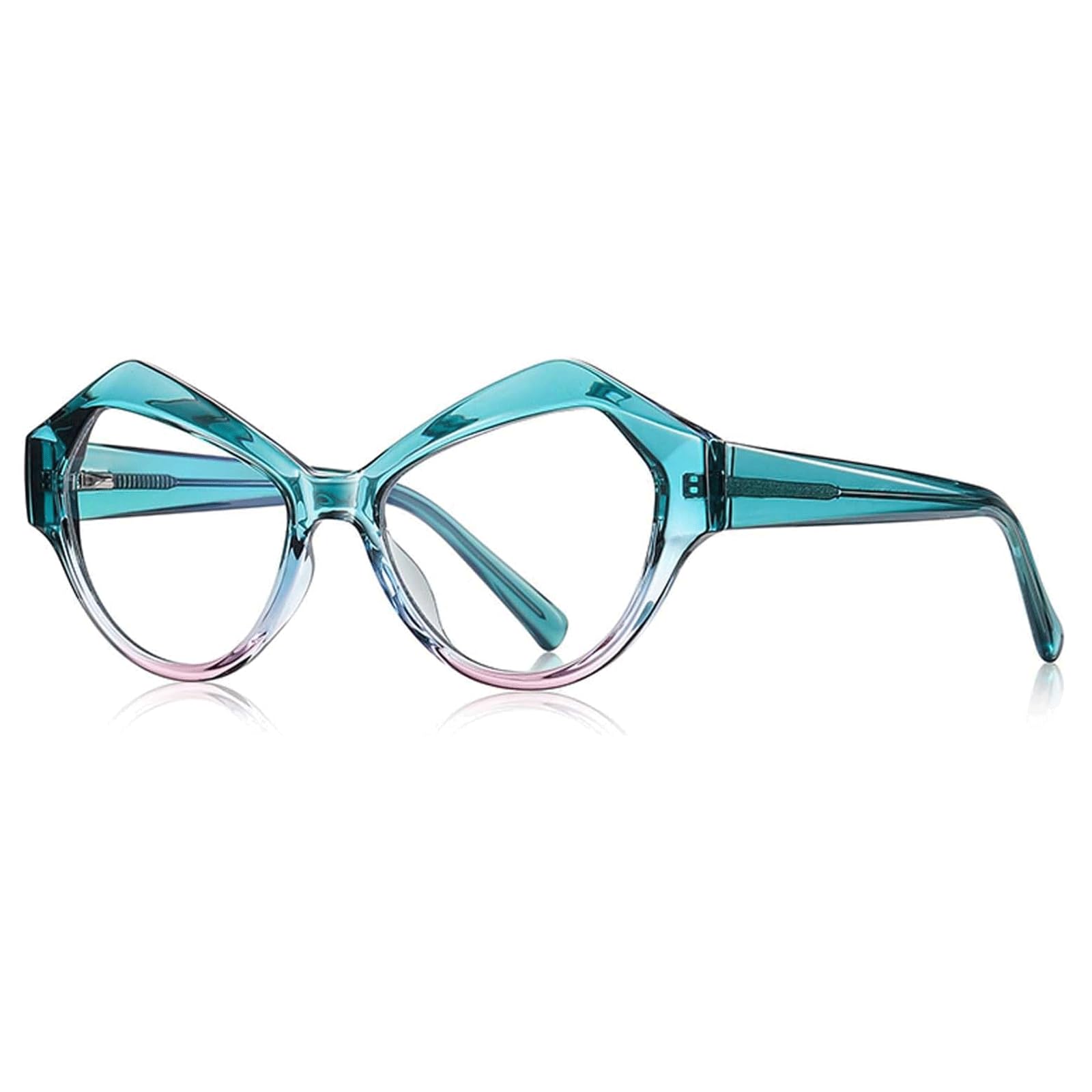 KLJUddGY eyewear frames Stylish Eyewear Frame Anti Blue Light Women's Eyewear Frames Spring Hinge Eyeglasses Frame Transparent Lenses Glasses Frame Portable