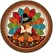Cute Turkey Thanksgiving Dessert Plates, 8ct