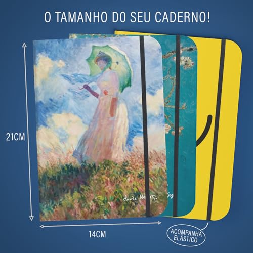 Caderno sem Pauta A5 - Capa Flexível 80 Páginas 20x14cm - Noite Estrelada de Van Gogh