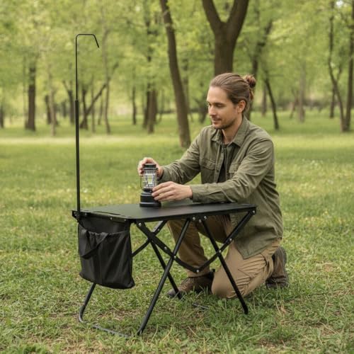 Table camping pliante en métal compacte contre sol instable - 5