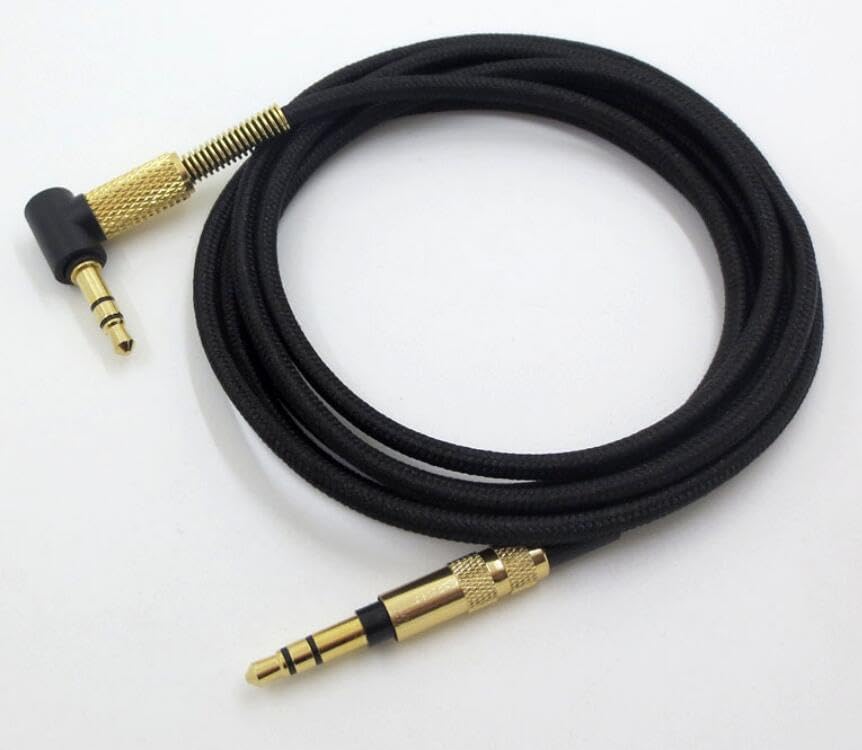 Coyktonty Replacement Headphones Cable Compatible for ATH ANC9, ANC20, ANC25, ANC27, ANC27x, ANC29, AR3is, MSR7BK, MSR7GM, MSR7NC, OX7AMP, SR5BK 3.5mm Interface Audio Adapter (Without Remote Control)