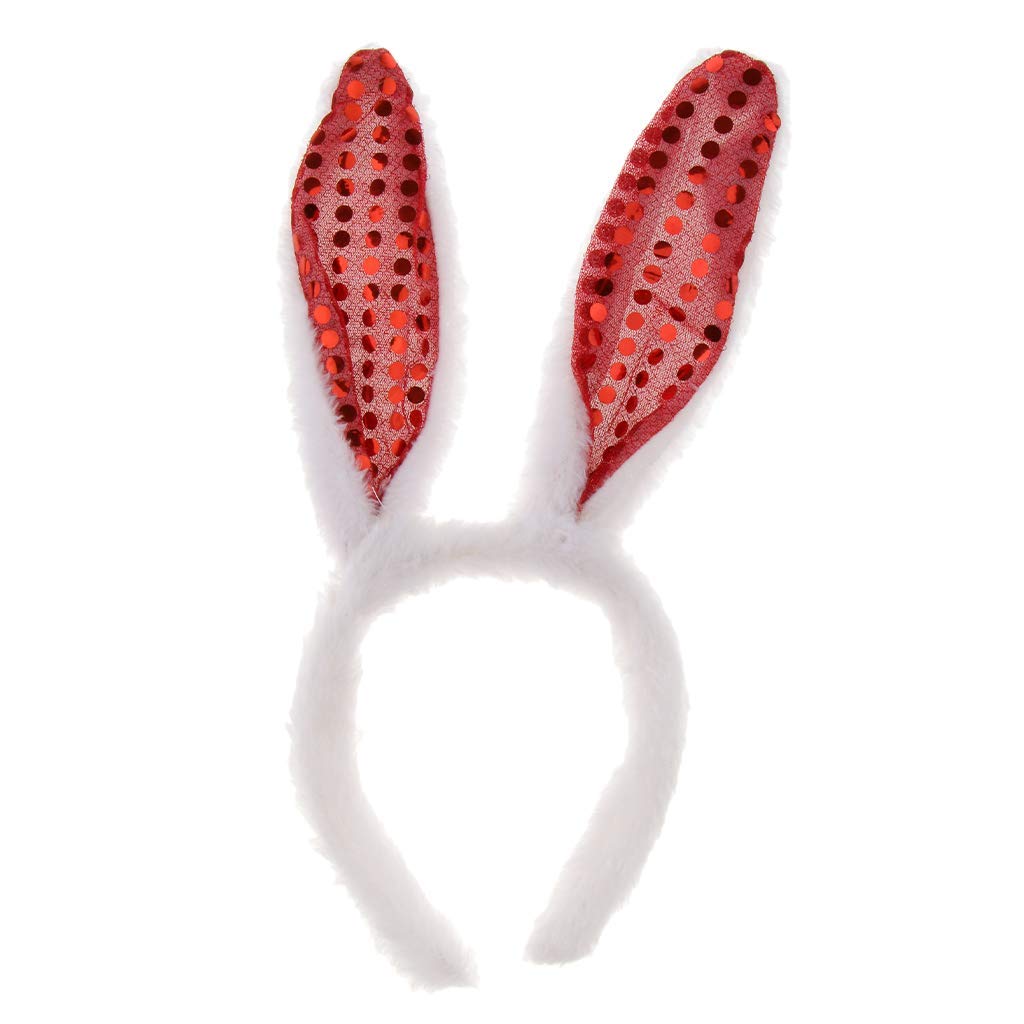 Sage Square Bunny Ear Glitter Hair Band Costume Parties, Cosplay, Theme, Birthday Party Accessory Hairband (Bunny Red Sparkle) (B07N97VKSN) Amazon Price History, Amazon Price Tracker