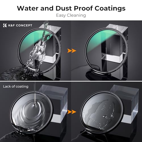 K&F CONCEPT 77mm Ultra-Low Reflectivity Circular Polarizers Filter 28 Multi-Layer Coatings Ultra-Slim High Definition Polarizing Camera Lens Filter (Nano-X Series)
