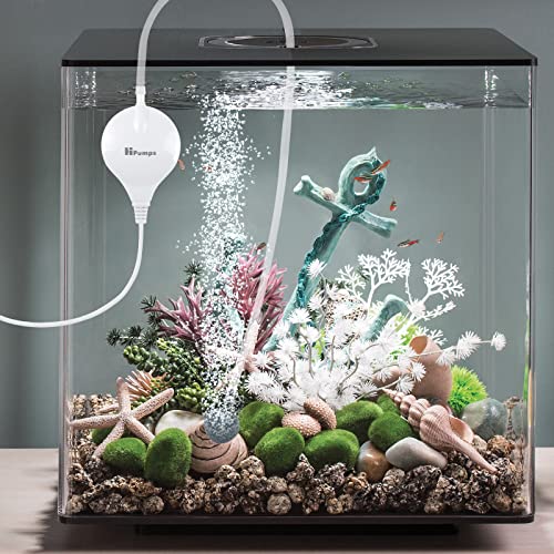 Xcsaide Pompa ad Aria per Acquario, Pompa di Ossigeno Super Silenziosa, Rumore Meno di 38dB 1.8W Pompa di Ossigeno Potente con Ventosa a Tubo d'Aria con Pietre d'Aria per Acquari Nano, Acquari Nano - Image 8