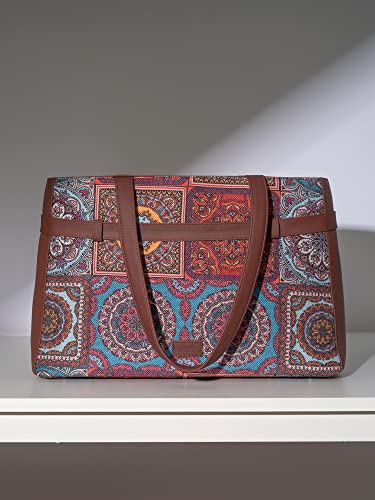 Image of ZOUK Urban Escape Bag | Stylish Vegan with Laptop Compartment, Trolley Sleeve & Anti-Theft Pocket |