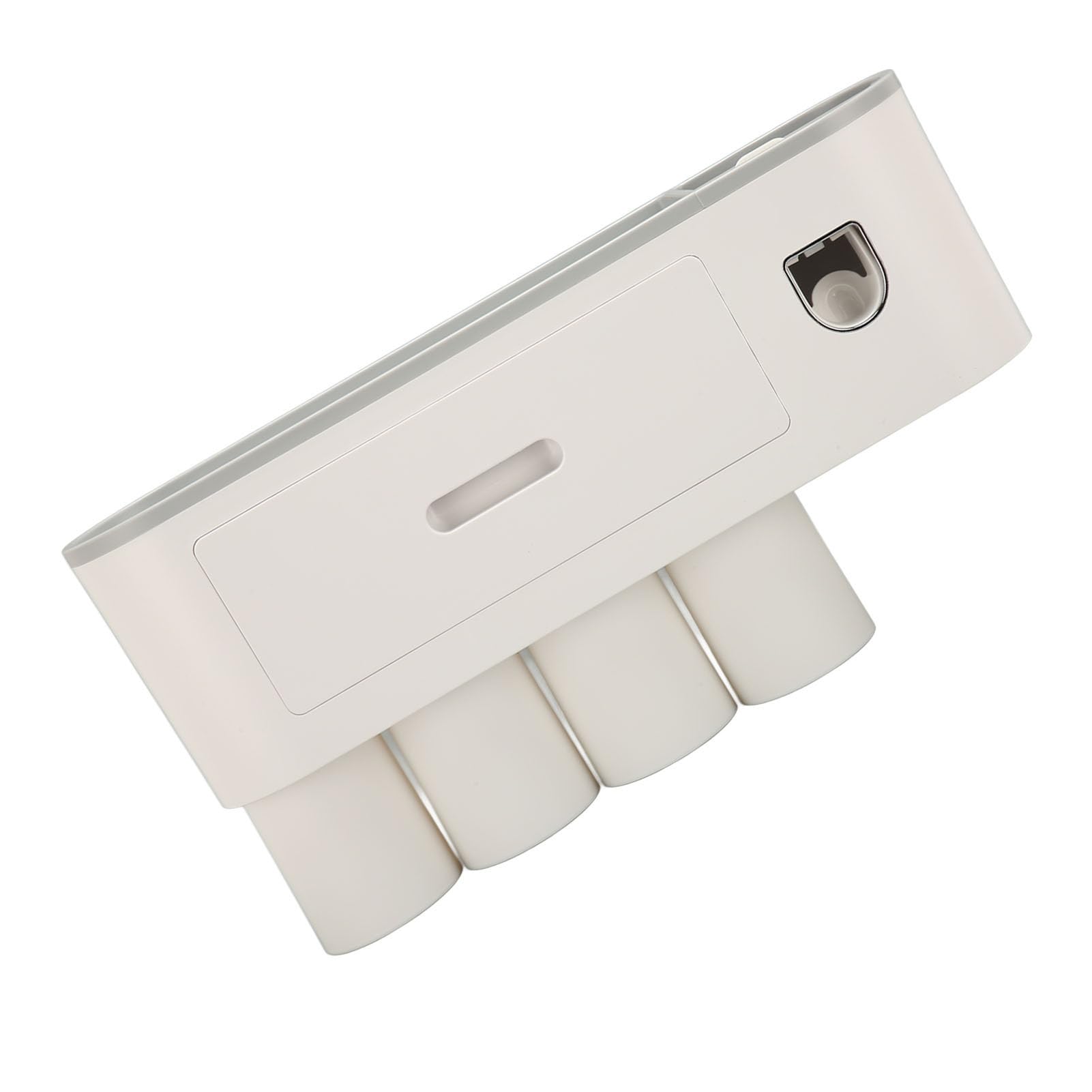 Portaspazzolino da denti poco ingombrante, con installazione senza trapano, organizer multifunzionale per accessorio da bagno (4 tazze)