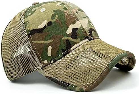 Masktide Summer Camo Mesh Hat Women Camouflage Hats for Men Waterproof Camo USA Hat for Men Fishing Dad Sun Caps Woodland