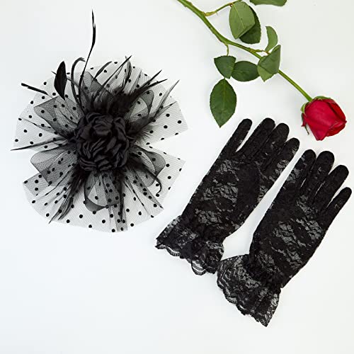 Nw Nw Fascinators For Women, Ruffles Cap Headwear With Veil Headband, Tea Party Wedding Organza Pillbox Hats (1-Black) #TOP6