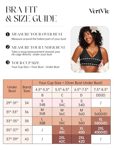 Vertvie Deep V Bras for Women No Underwire Push Up Wireless Bra Comfort Seamless Supportive Bra Racerback Soft Sleep Bralette - Image 7