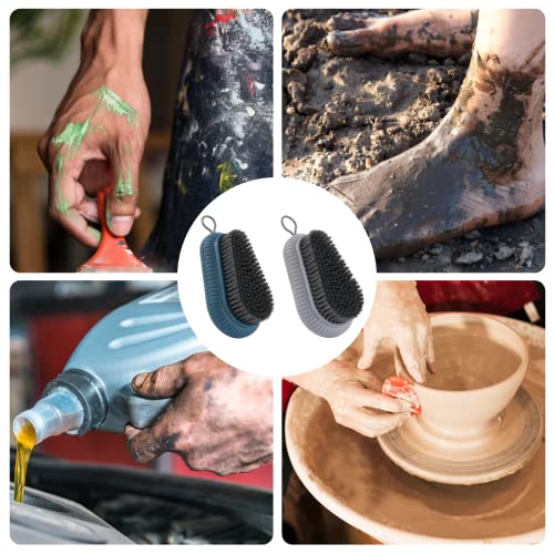 2 Pcs Nail Scrub Brush Durable Stiff Bristles Heavy Duty Large Nail Brush Fingernail Brush Nail Brush For Cleaning Fingernails Hand And Nail Cleaning Brush For Gardener Mechanics #TOP6
