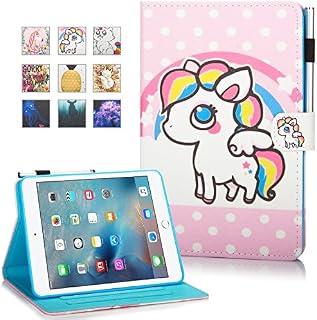 AUSMIX for iPad Mini 5 Case, Mini 4 Mini 3 Mini 2 Protective Cover, PU Leather Smart Auto Wake/Sleep Case with Stand Card Slot Pencil Holder for iPad Mini 7.9 Inch,Cute Asuka