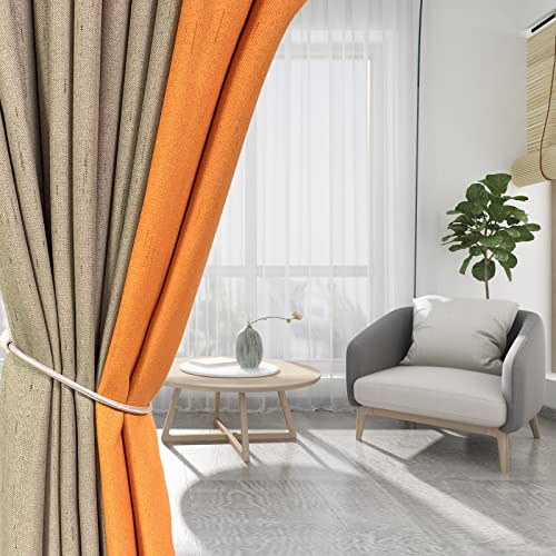 2 Embrasses Magnétiques Pour Rideaux - Tissu Polyester, Longueur 45 Cm, Aimants Puissants - Pour Salon, Chambre, Bureau