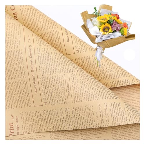 Rouleau de papier cadeau kraft Brown Words pour fêtes réussies