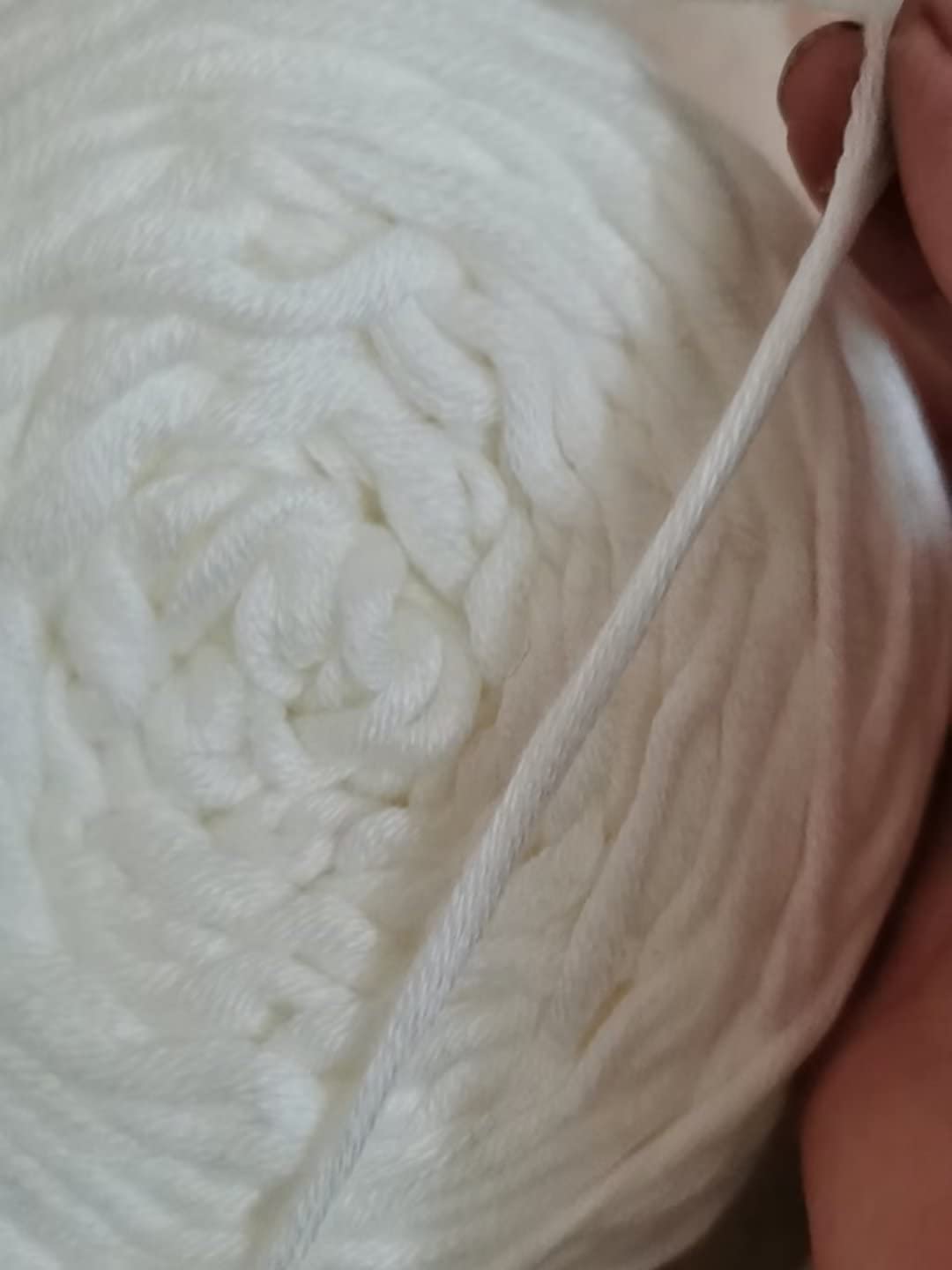 Häkelgarn Handgefertigtes Tuftinggarn für Teppiche, gemischtes Tuftinggarn aus Baumwolle und Polyester, Häkelgarn für DIY-Teppiche, 12 Knäuel Strickgarn zu je 95 g, 8 Stränge Faden, 5 mm dick, 100 m