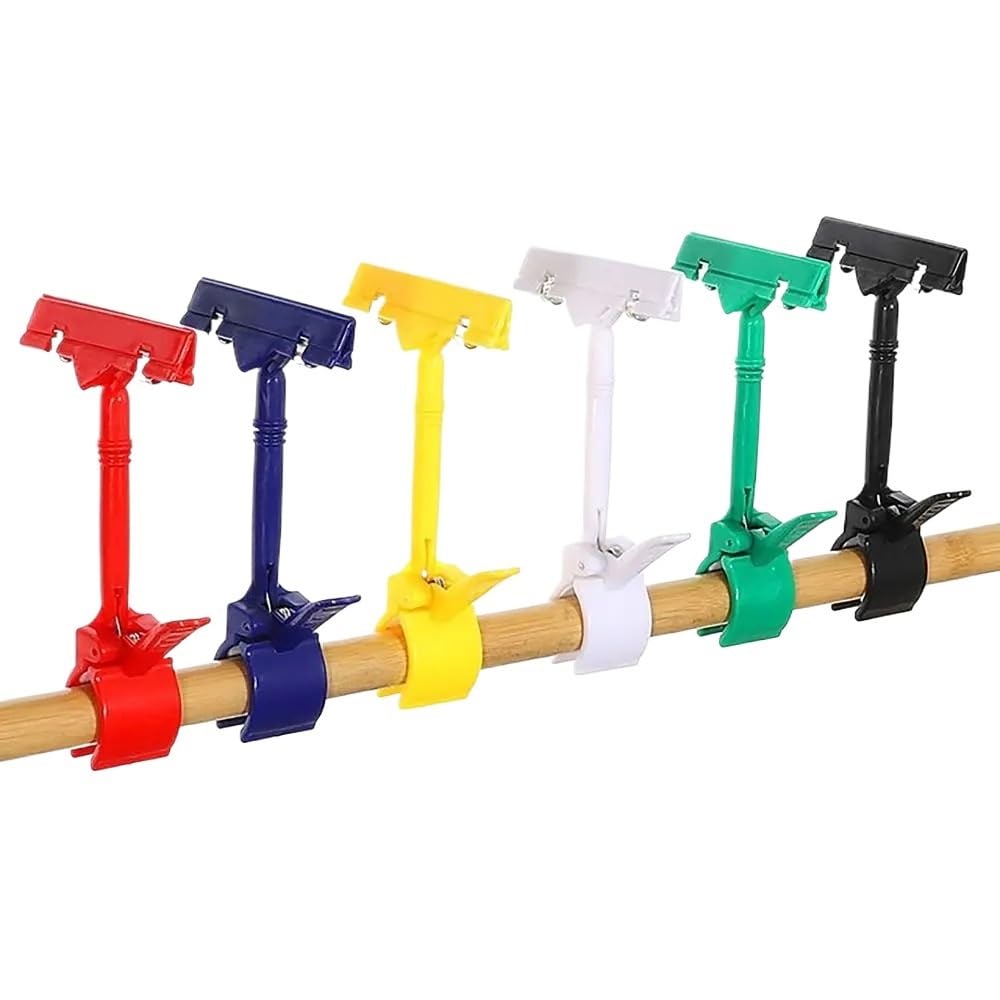 Lot de 14 pinces rotatives pour étiquettes de prix en plastique