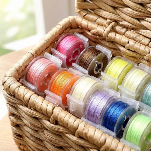 Image of 100pcs Small Sewing Bobbin Clips, Clear Plastic Bobbin Holder Thread Clamps, Thread Clips Sewing Holder Tools Organizer for Spools DIY Crafts Embroidery