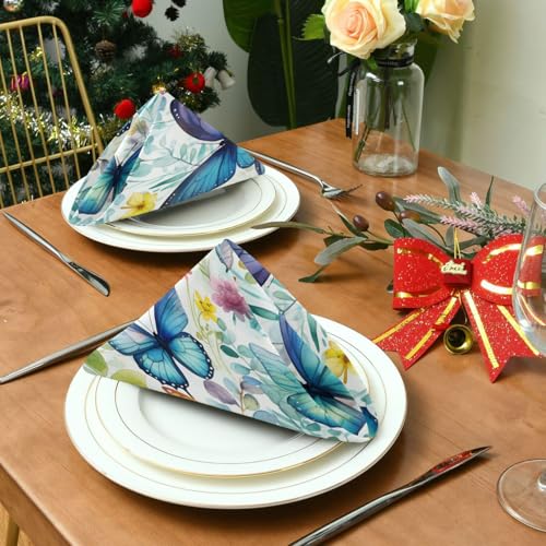 Servilletas de Tela Butterfly Multicolor Pack x6 20x20 in miniatura 4