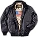 Landing Leathers Men Navy G-1 Leather Flight Bomber Jacket (Also available in Big & Tall), Brown, Medium