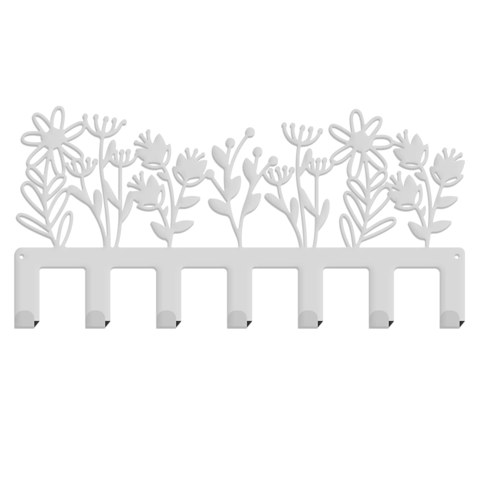 Portachiavi Da Parete A Forma Di Fiore SUPERDANT - 7 Ganci In Metallo, Decorazione Ingresso