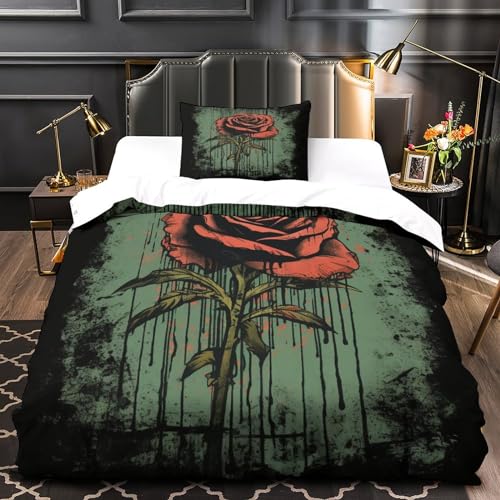 Housses de couettes 3D imprimé floral pour créer un cocon rétro dans la chambre