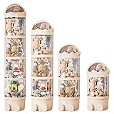 [mocoly] 収納 特大 透明 収納 収納筒 大容量 玩具収納 整理整頓 防塵 防湿 PET素材 分割式 組立簡単 おしゃれ おもちゃ箱 人偶 展示 子供部屋 インテ 97cm