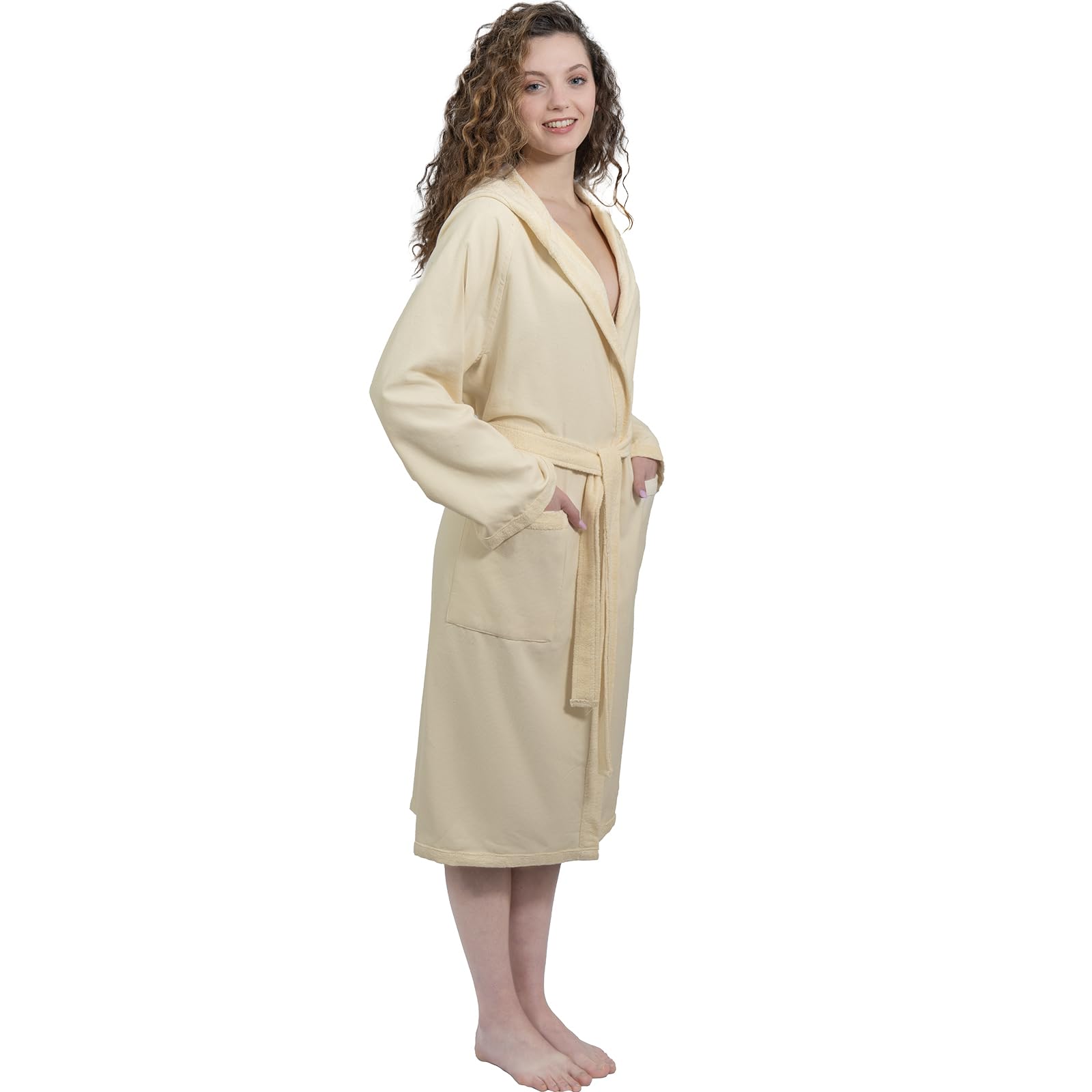 runico Accappatoio Donna Cappuccio - Design e Fabbricazione Italiana, 100% Cotone, Ultra Sottile, Super Assorbente, Anti-Pilling, con 2 Asciugamani Inclusi……