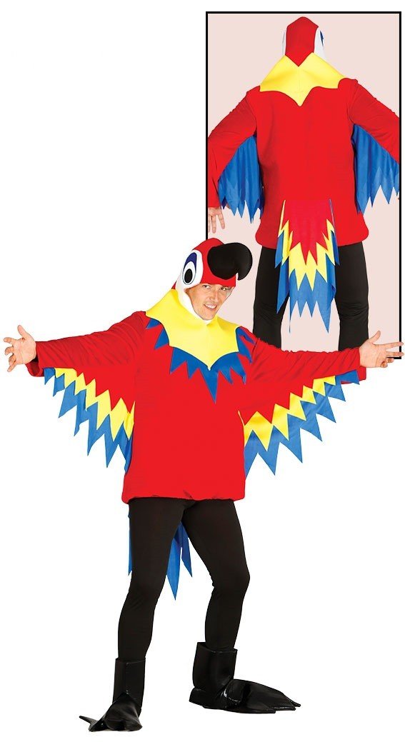 Guirca- Halloween Disfraz Loro, Color Multicolor. (atosa 84602)