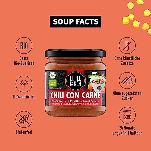 Little Lunch Bio Chili Con Carne | Chilli | 100% Bio-Rindfleisch | Ohne zugesetzten Zucker | Glutenfrei | Laktosefrei | Keine künstlichen Zusätze | Ohne Geschmacksverstärker | 6 x 350g – Bild 7
