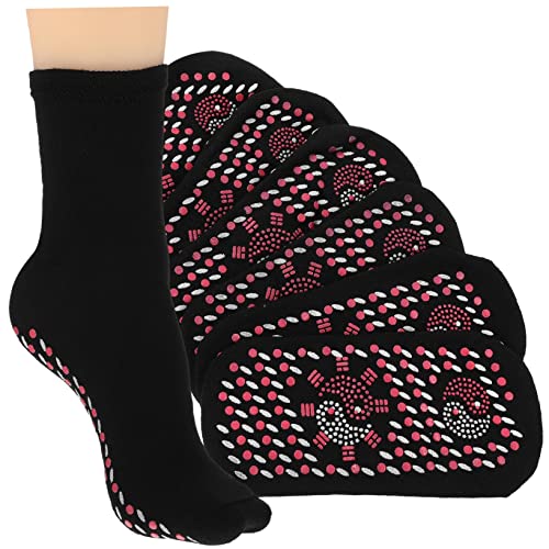 GOOHOCHY 4Pares Calcetines Térmicos Calentados Unisex de Calcetines Transpirables y Cómodos para Frío para Senderismo Esquí y