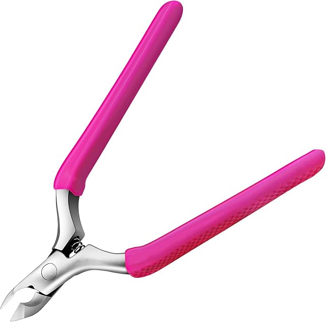 CGBE Cuticle Nipper, Cuticle Remover Professional Manicure and Pedicure Cuticle Remover Tools Stainless Steel Cuticle Clippers Rose Red