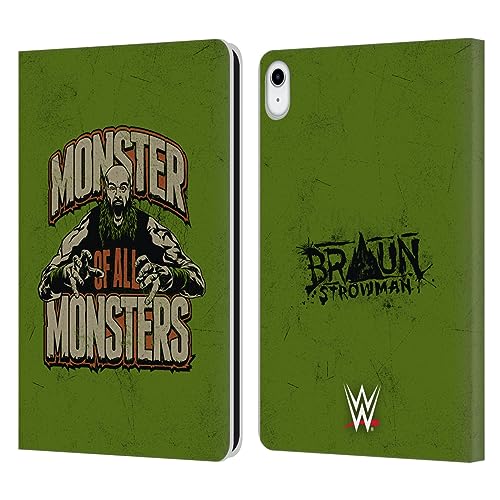 Head Case Designs Officially Licensed WWE Monster of All Monsters Braun Strowman Leather Book Wallet Case Cover Compatible with Apple iPad 10.9 (2022)