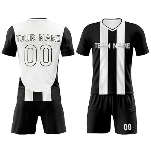 tiansiaben Kit de football pour hommes, femmes et enfants, survêtement design Newcastle City, uniforme nucarnaval en jersey, vêtements de sport S-5XL, Noir , M