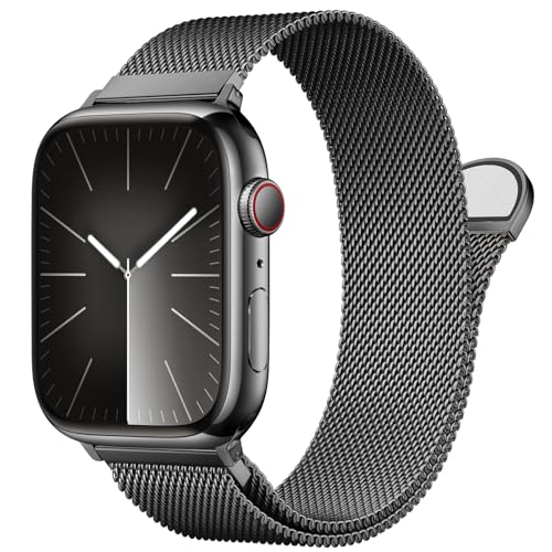 Stainless Steel Milanese Loop Compatible with Apple Watch Band 46mm 42mm 44mm 45mm 49mm 38mm 40mm 41mm men and women, Mesh Loop Magnetic Clasp Replacement for iWatch Bands Ultra Series 10 9 8 7 SE 6 5 4 3 2 1