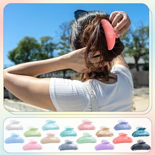 16 piezas grandes pinzas acrílicas para cabello miniatura 7