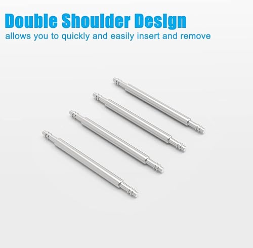 Miniatura 5 de Wellfit Kit de repuesto de pasadores de correa de reloj con 40 pines de reloj de acero inoxidable resistente, 6 tamaños de diámetro de 0.059 in y 4