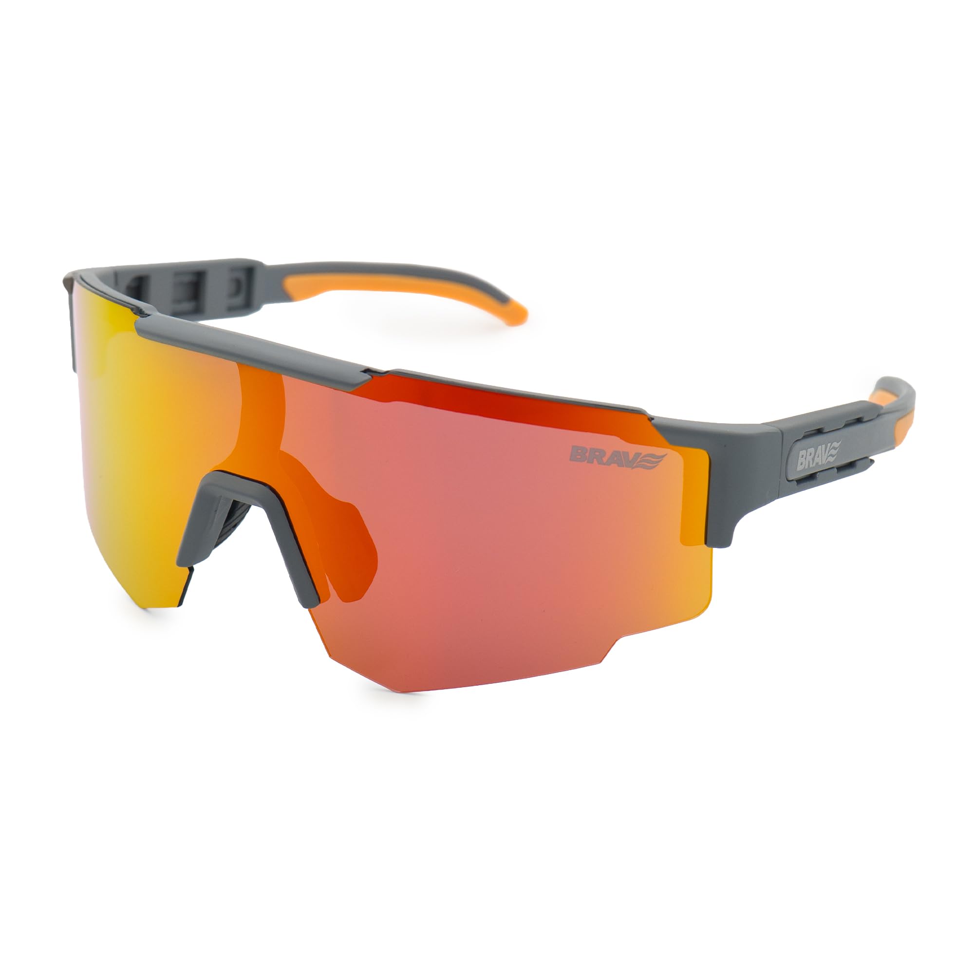 BRAVE Active okulary sportowe z polaryzacją UV400 do biegania, jazdy na rowerze, MTB i śniegu, 25 g, ultralekkie, z wymiennymi szkłami, oprawka TR90, antypoślizgowe zauszniki, CE