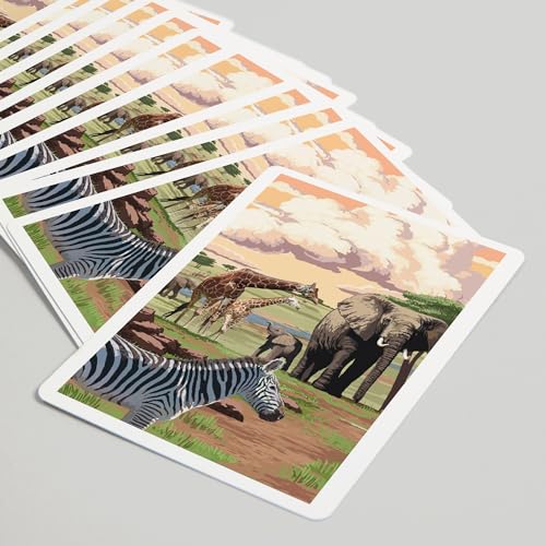 Baraja de cartas African Safari tamaño póker, 52 naipes miniatura 5
