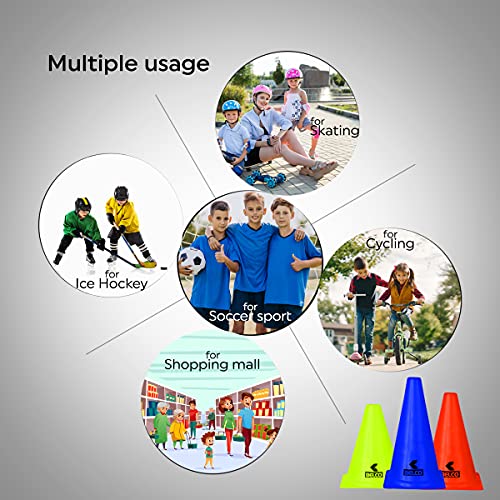 Image of BELCO Sports 6 Inch Cones Pack 6,20 Space Markers Agility Combos
