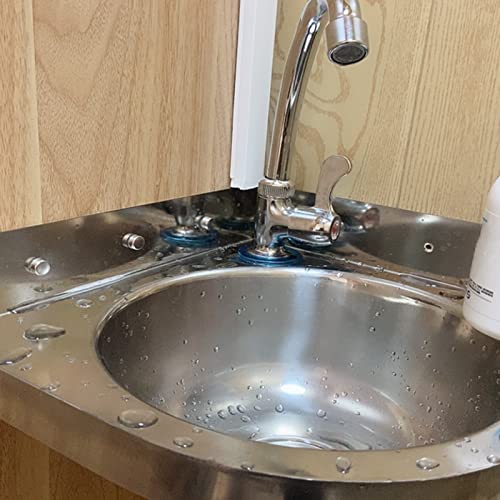 Fregadero pequeño triangular de acero inoxidable ideal para optimizar espacios públicos 2