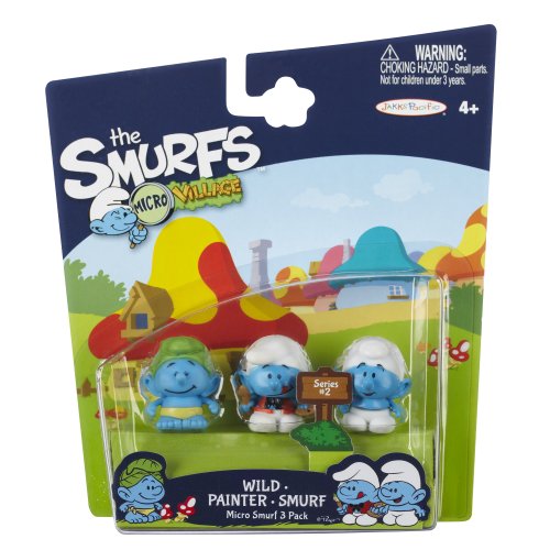 SMURFS 2 Micro Figure 3 Pack: Wild, Painter & Standard Smurf