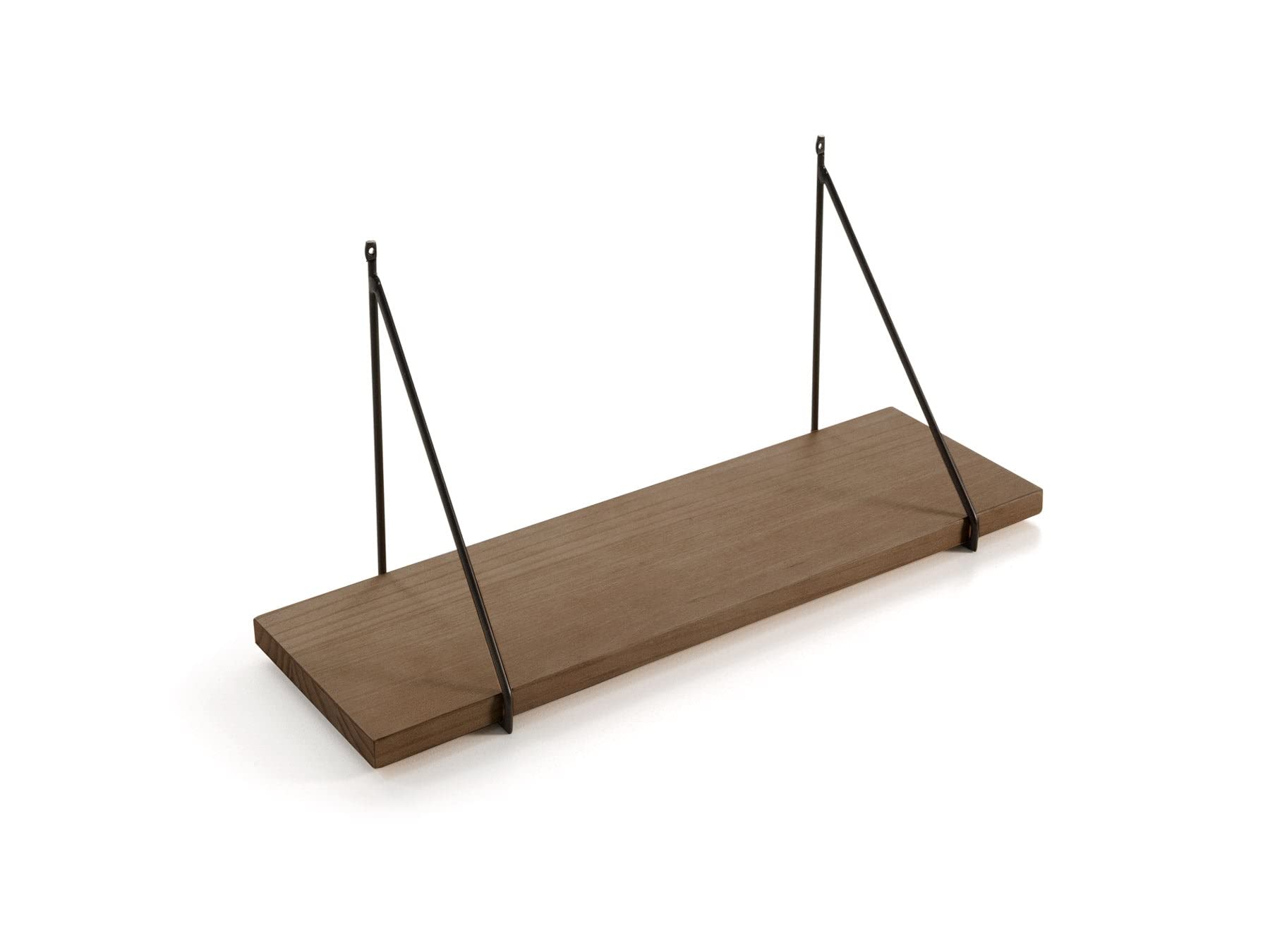 Simply Nursery Noah Wood Shelf, Solid Wood, Modern Design, Walnut