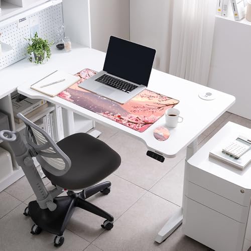Image of Gaming Mouse Pad Cherry Blossom Desk Mat Sakura Mousepad XL Desk Pad 24x12 Computer Mat Large Mouse Pads for Wireless Mouse Office Laptop Accessories Gift