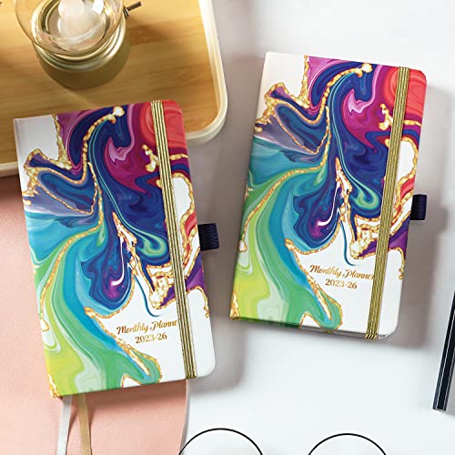 2023-2026 Pocket Calendar/Planner - Monthly Pocket Planner From Jul 2023 - Jun 2026(36 Months), 3.8" X 6.3", Monthly Planner 2023-2026 With Pen Holder, Inner Pocket, Elastic Closure And 60 Notes Pages #TOP1