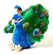 Uni-Toys - Pfau - 19 cm (Höhe) - Plüsch-Vogel - Plüschtier, Kuscheltier