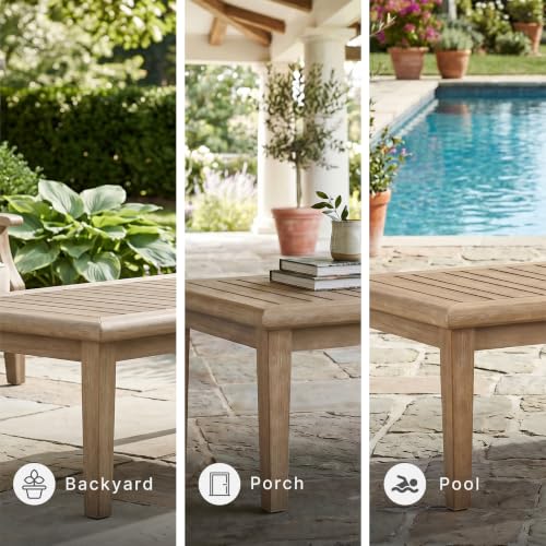 Signature Design by Ashley Wood Outdoor Coffee Table, Grayish Brown - image 5