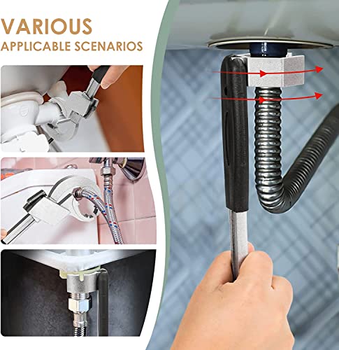 Evsofmlf Bathroom Multifunctional Adjustable Wrench,Universal Adjustable Double Ended Wrench 80Mm Large Opening Wrench Sets For Disassembly Assembly Valves/Water Pipe Repair/Shower Heads/Faucets #TOP4