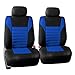 FH Group Car Seat Covers Full Set 3D Air Mesh - Universal Fit, Automotive Seat Covers,Low Back Seat Cover,Airbag Compatible,Split Bench Rear Seat,Washable Car Seat Cover for SUV,Sedan Blue