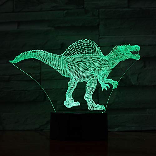 Creative Night Light Baby Toy 3D Light 7 Color Remote Control Home Decoration Light Gift - Dinosaur Thorns