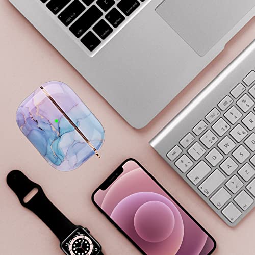 Oleband Airpods Pro 2 Case 2022 With Cute Pattern,Hard Protective Cover For Apple Air Pod Pro 2Nd Generation Case,Led Visible,Ipods Pro 2 Case For Women And Girls,Watercolor Marble #TOP6