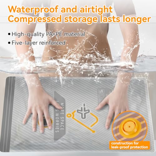 Image of 15-Pack Vacuum Bags for Travel with Wireless Rechargeable Pump, Carry-on Size Compression Packing Bags for Luggage & Suitcase, Space Saver for Clothes & Clothing, 15 Combo Travel Size, Fast 3S Vacuum
